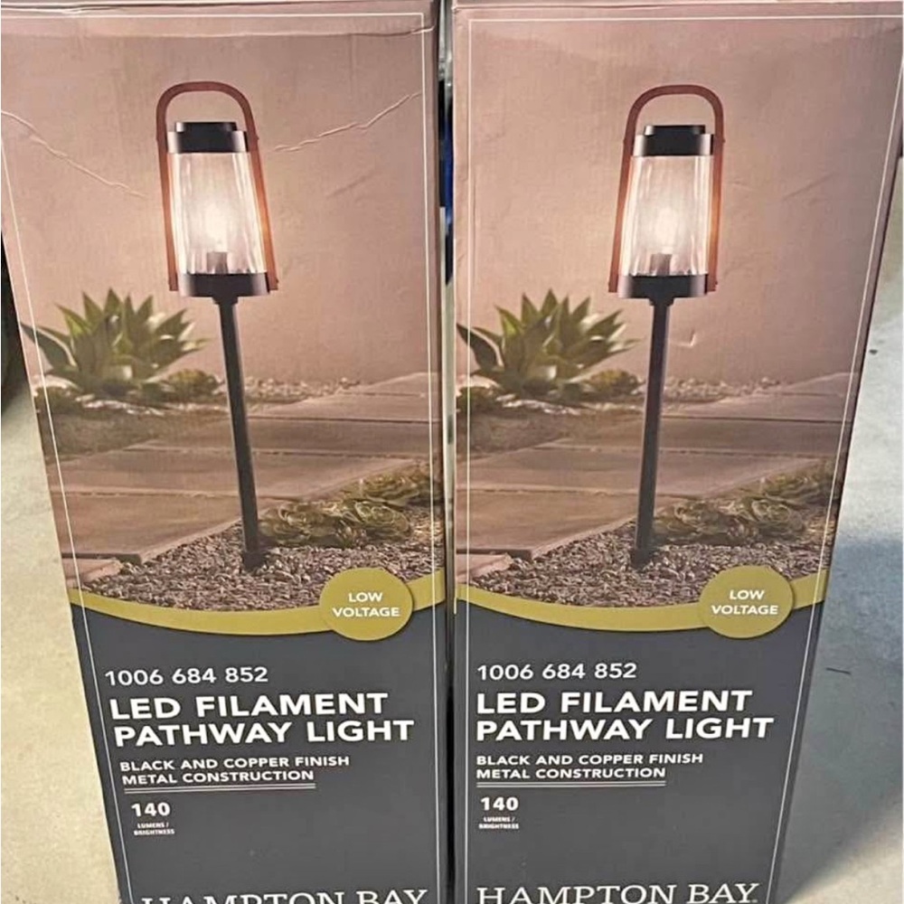NWT Hampton Bay Filament LED Pathway Lantern Lights.